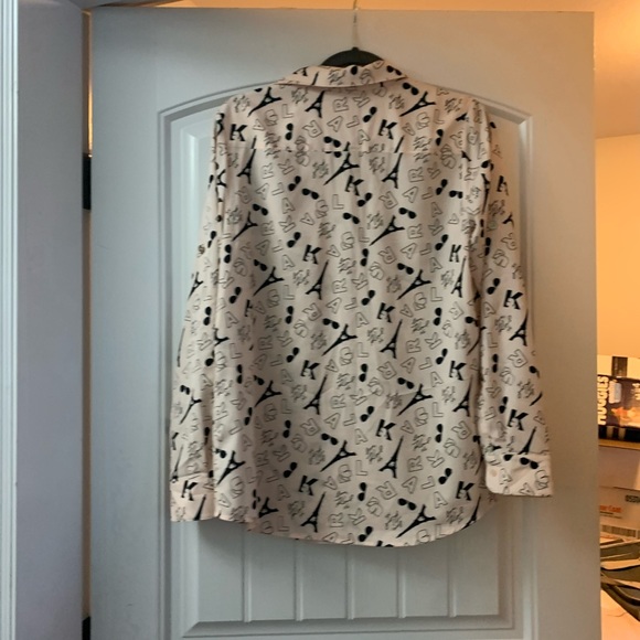 Karl Lagerfeld - Paris Print Blouse - Picture 4 of 6
